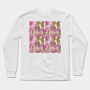 retro flowers background Long Sleeve T-Shirt